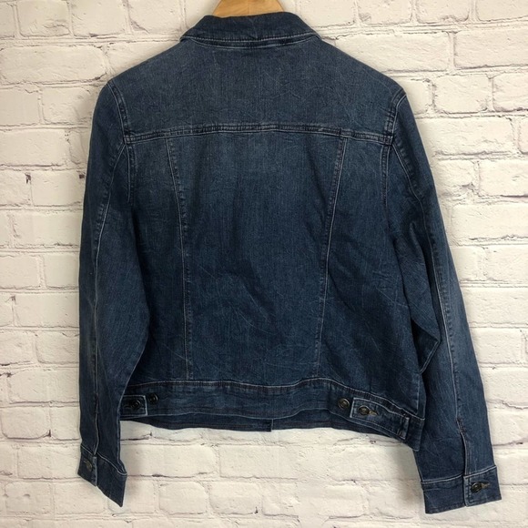 Nine West Jean Jacket Sarah Style Color Groovy Size Extra Large - Picture 3 of 10